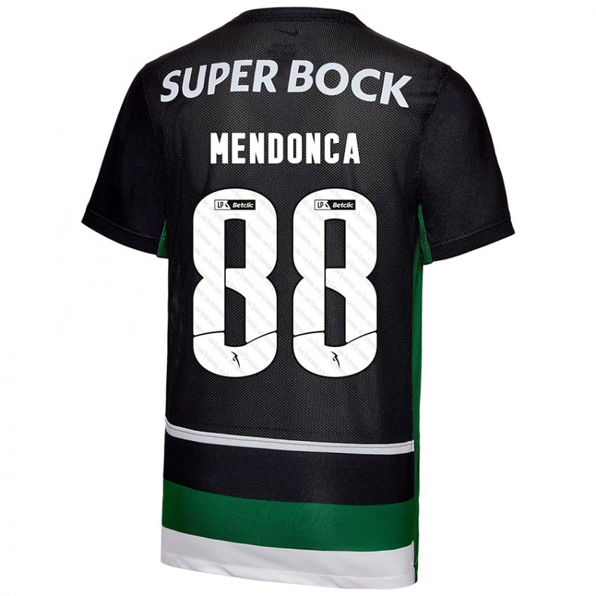 Niño Camiseta Manuel Mendonça #88 Negro Blanco Verde 1ª Equipación 2024/25 La Camisa Argentina