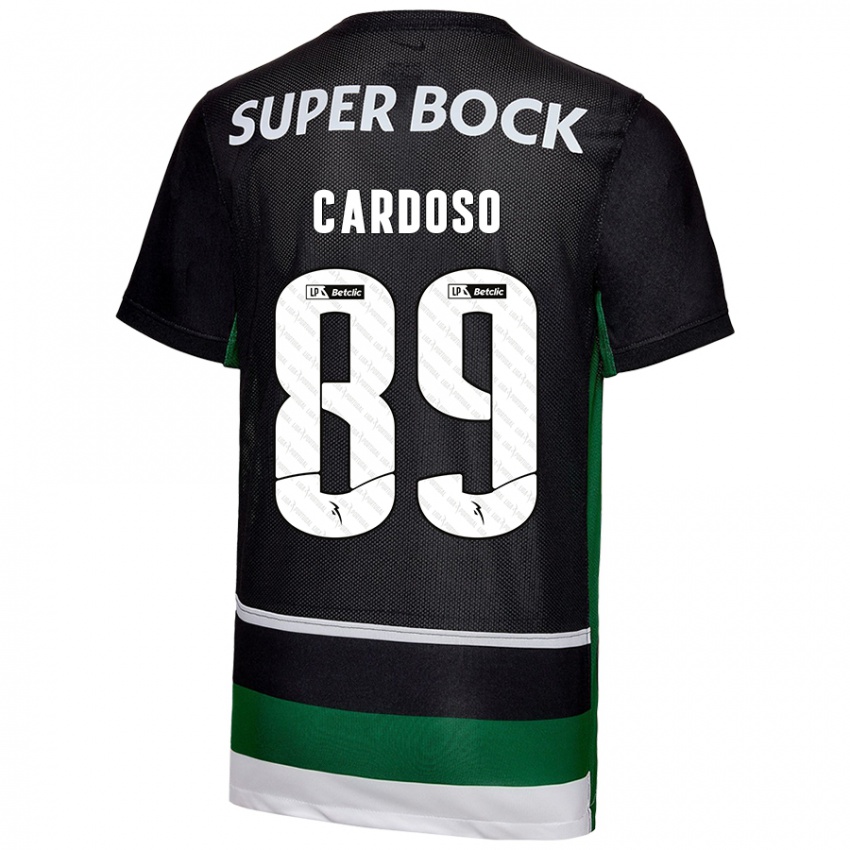 Niño Camiseta Nilton Cardoso #89 Negro Blanco Verde 1ª Equipación 2024/25 La Camisa Argentina