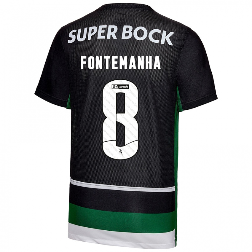 Niño Camiseta Rita Fontemanha #8 Negro Blanco Verde 1ª Equipación 2024/25 La Camisa Argentina