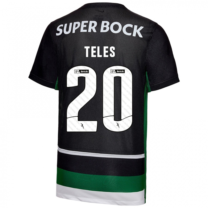 Niño Camiseta Ana Isabel Teles #20 Negro Blanco Verde 1ª Equipación 2024/25 La Camisa Argentina