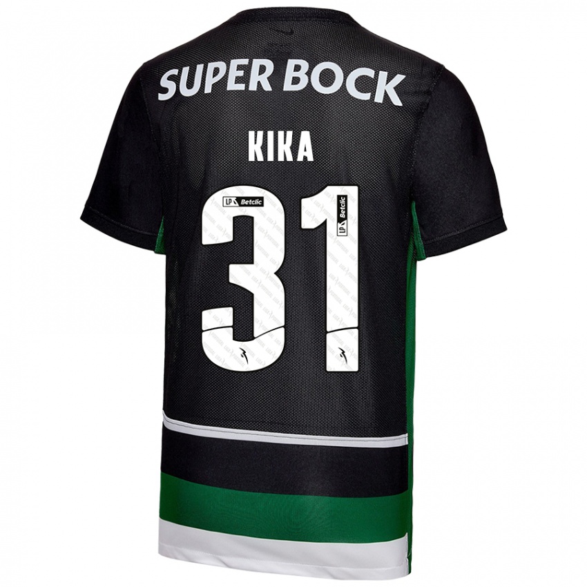 Niño Camiseta Kika #31 Negro Blanco Verde 1ª Equipación 2024/25 La Camisa Argentina