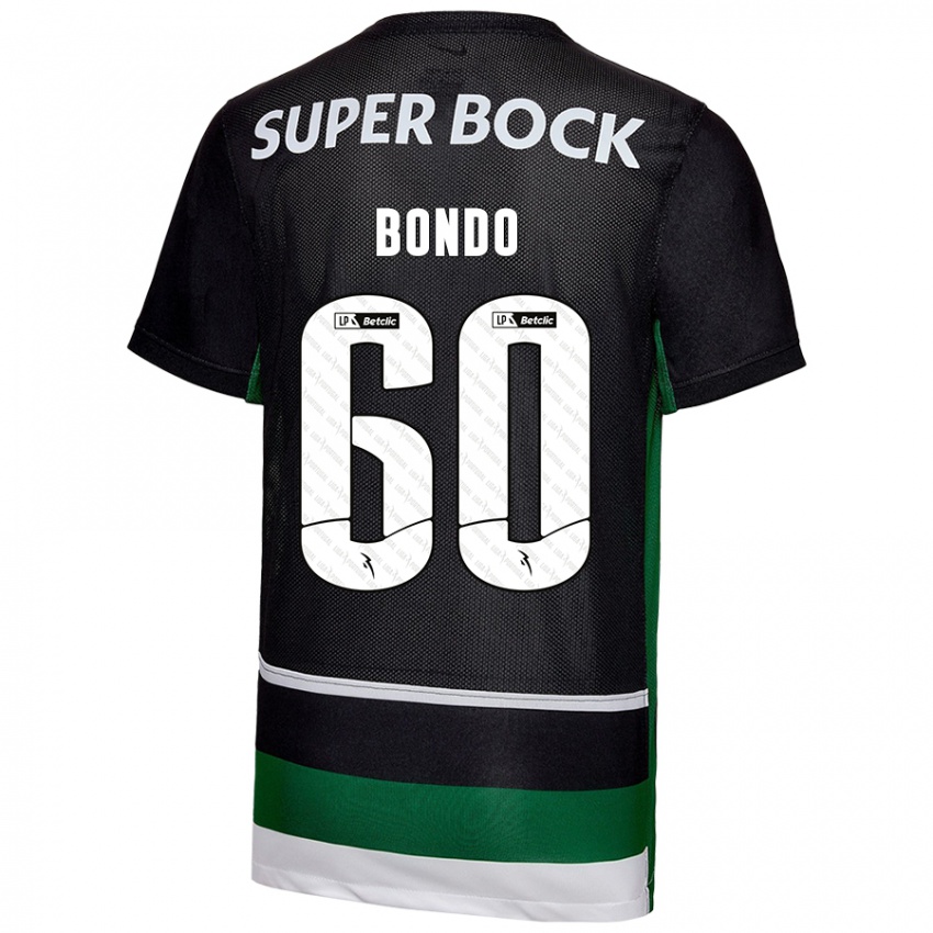 Niño Camiseta Pedro Bondo #60 Negro Blanco Verde 1ª Equipación 2024/25 La Camisa Argentina