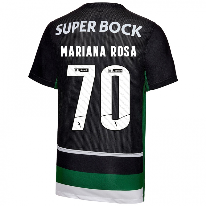 Niño Camiseta Mariana Silva Pinto Vilaça Da Rosa #70 Negro Blanco Verde 1ª Equipación 2024/25 La Camisa Argentina