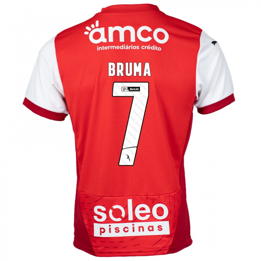 Niño Camiseta Bruma #7 Rojo Blanco 1ª Equipación 2024/25 La Camisa Argentina