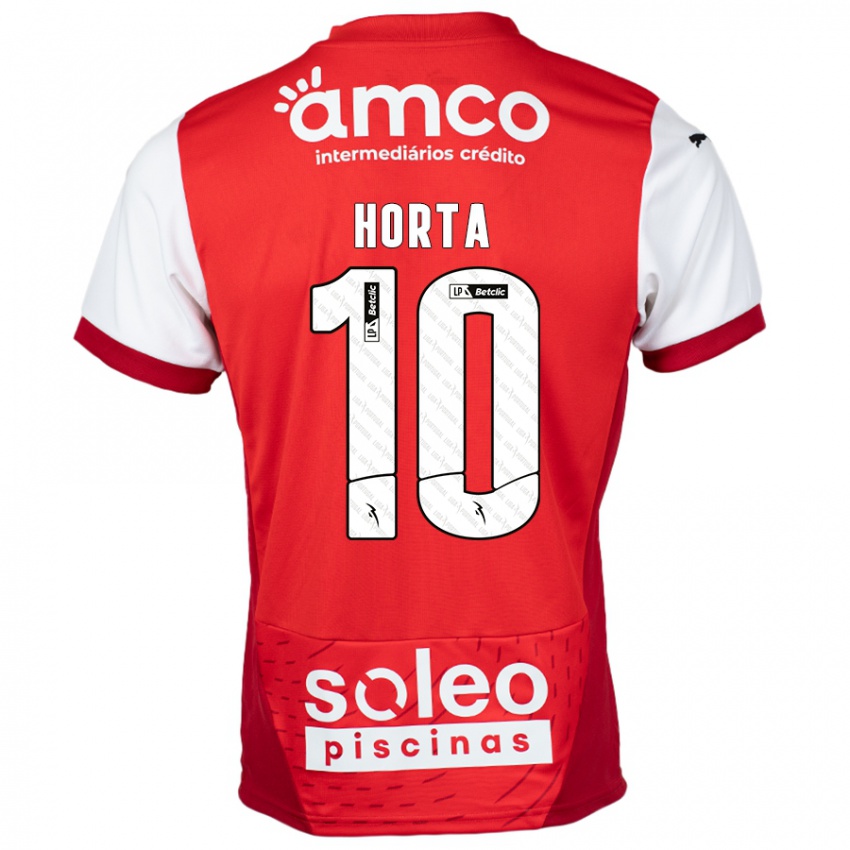 Niño Camiseta André Horta #10 Rojo Blanco 1ª Equipación 2024/25 La Camisa Argentina