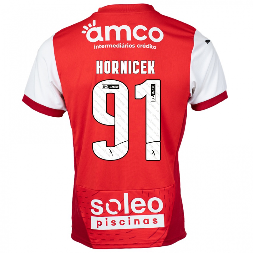 Niño Camiseta Lukas Hornicek #91 Rojo Blanco 1ª Equipación 2024/25 La Camisa Argentina