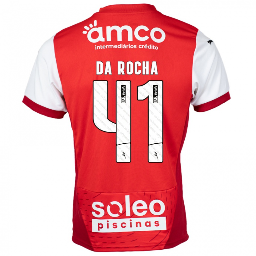 Niño Camiseta Yanis Da Rocha #41 Rojo Blanco 1ª Equipación 2024/25 La Camisa Argentina