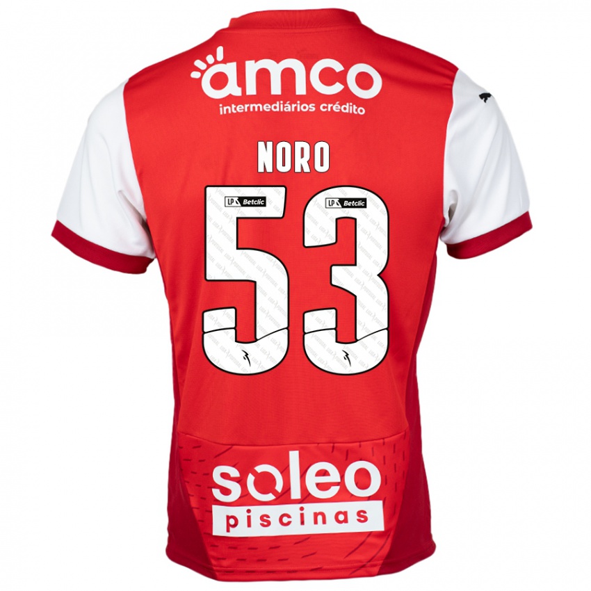 Niño Camiseta Jonatás Noro #53 Rojo Blanco 1ª Equipación 2024/25 La Camisa Argentina