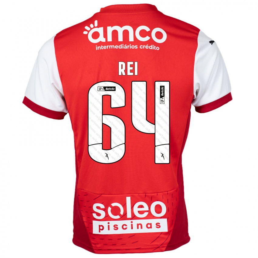 Niño Camiseta Ricardo Rei #64 Rojo Blanco 1ª Equipación 2024/25 La Camisa Argentina