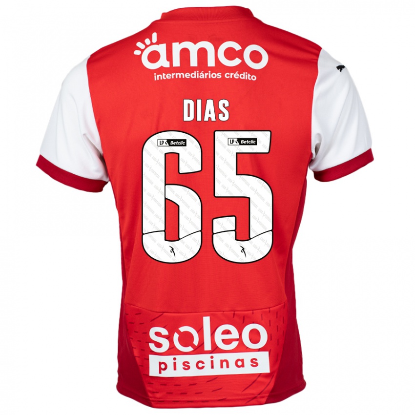 Niño Camiseta Leandro Dias #65 Rojo Blanco 1ª Equipación 2024/25 La Camisa Argentina