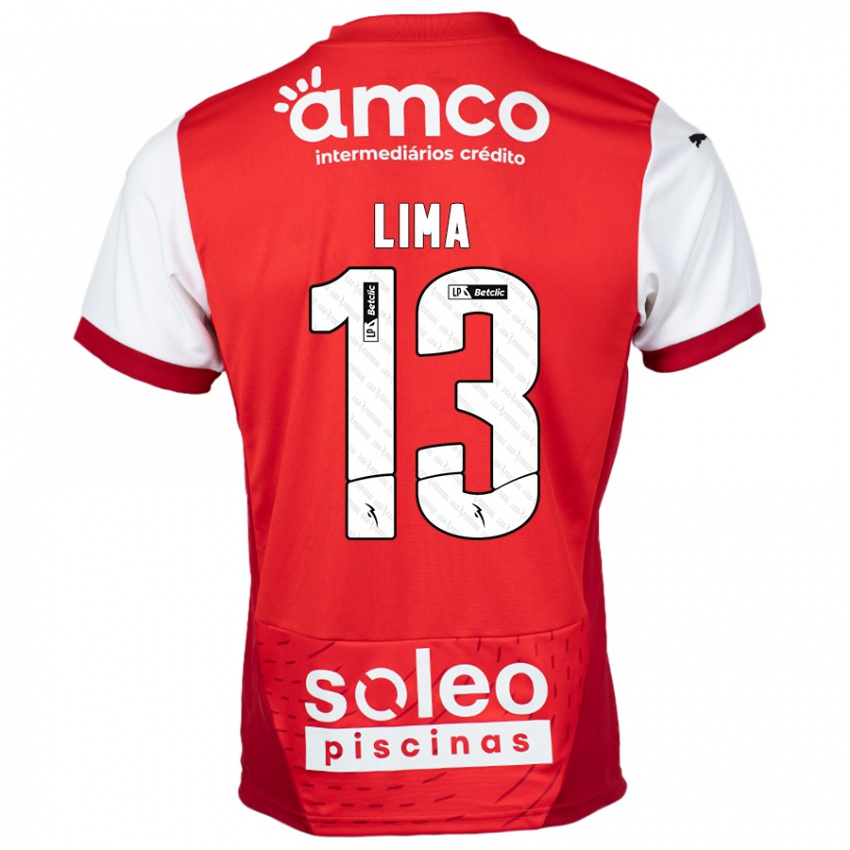 Niño Camiseta Aline Lima #13 Rojo Blanco 1ª Equipación 2024/25 La Camisa Argentina