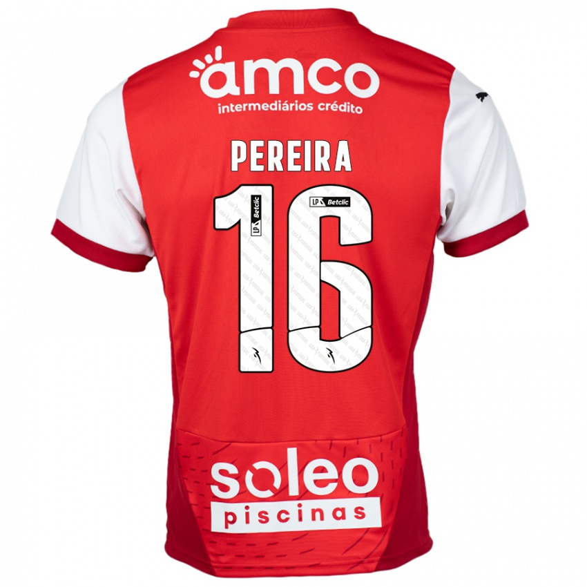 Niño Camiseta Catarina Pereira #16 Rojo Blanco 1ª Equipación 2024/25 La Camisa Argentina