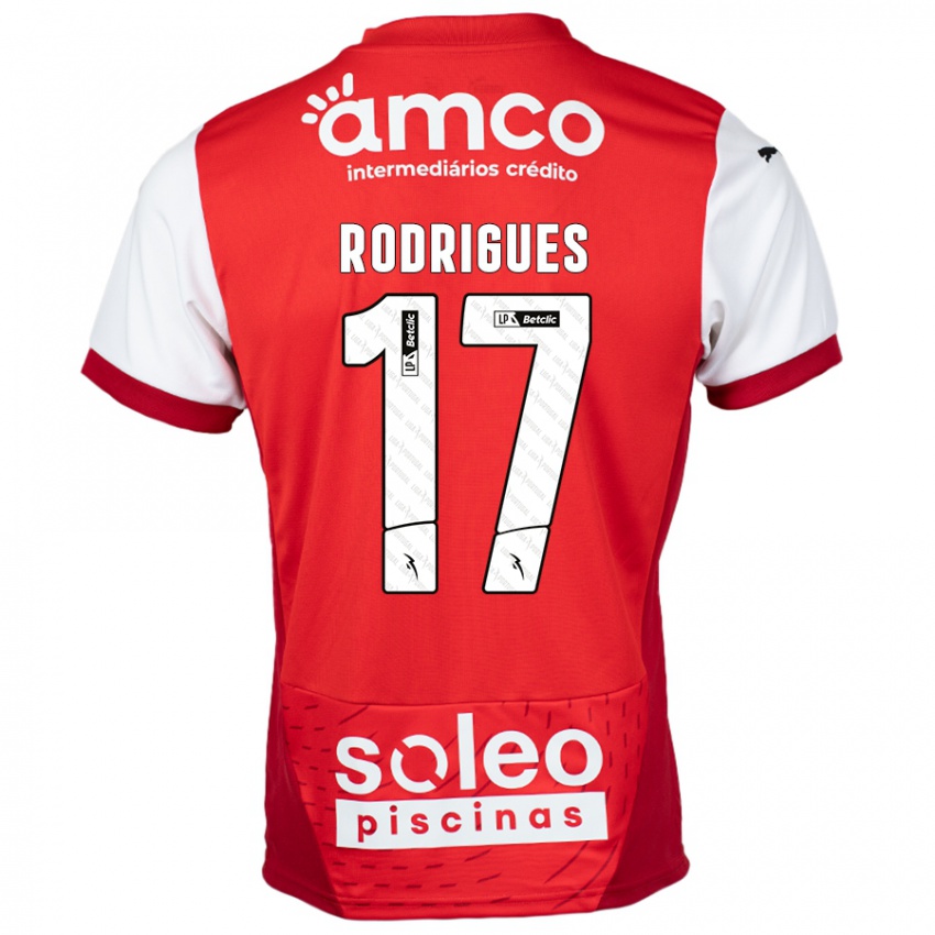 Niño Camiseta Tânia Rodrigues #17 Rojo Blanco 1ª Equipación 2024/25 La Camisa Argentina