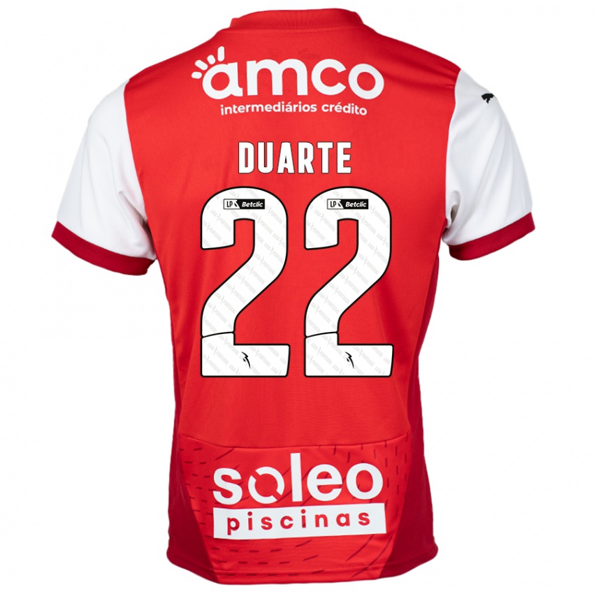 Niño Camiseta Vânia Duarte #22 Rojo Blanco 1ª Equipación 2024/25 La Camisa Argentina