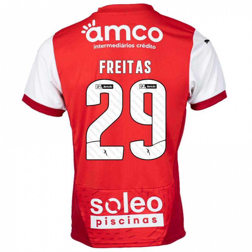 Niño Camiseta Mylena Freitas #29 Rojo Blanco 1ª Equipación 2024/25 La Camisa Argentina