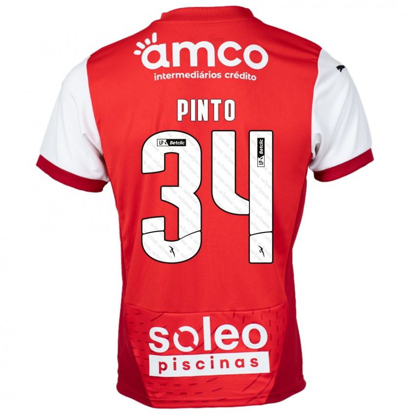 Niño Camiseta Ana Pinto #34 Rojo Blanco 1ª Equipación 2024/25 La Camisa Argentina