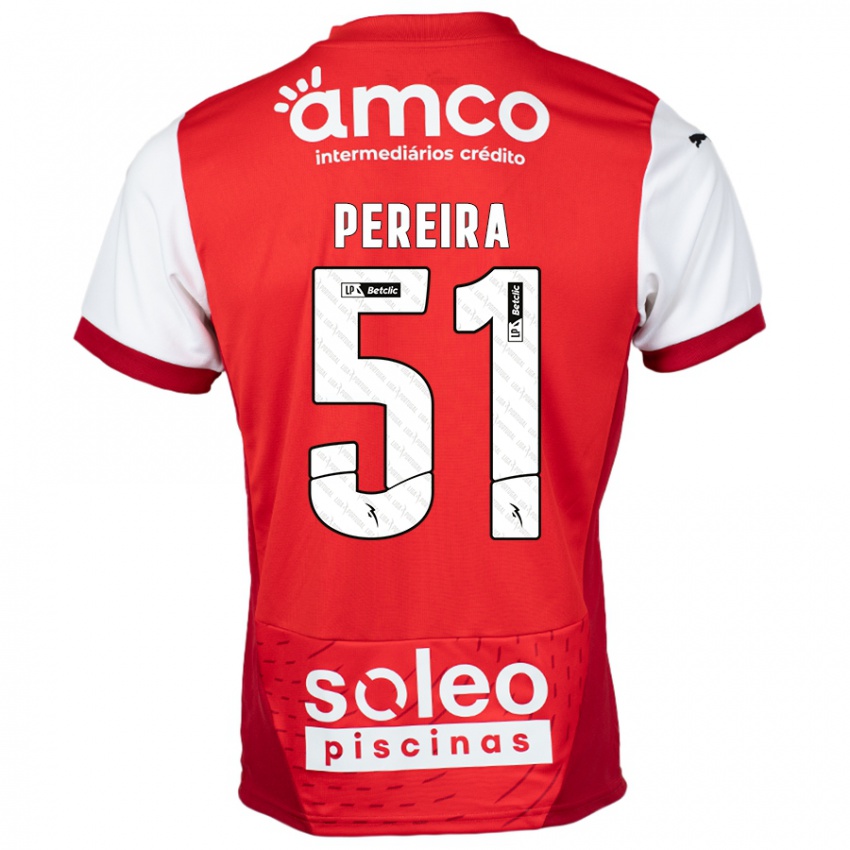 Niño Camiseta Evy Pereira #51 Rojo Blanco 1ª Equipación 2024/25 La Camisa Argentina