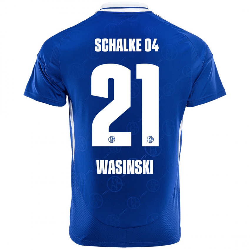 Niño Camiseta Martin Wasinski #21 Azul Real 1ª Equipación 2024/25 La Camisa Argentina