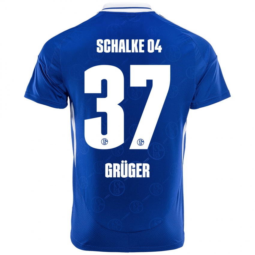 Niño Camiseta Max Grüger #37 Azul Real 1ª Equipación 2024/25 La Camisa Argentina