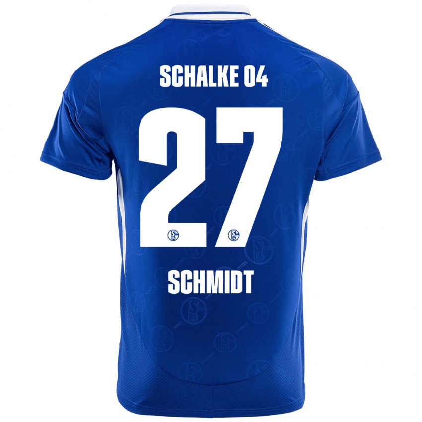 Niño Camiseta Tim Schmidt #27 Azul Real 1ª Equipación 2024/25 La Camisa Argentina