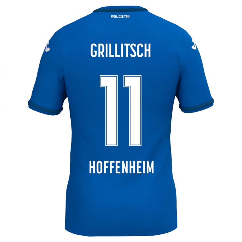 Niño Camiseta Florian Grillitsch #11 Azul Real 1ª Equipación 2024/25 La Camisa Argentina