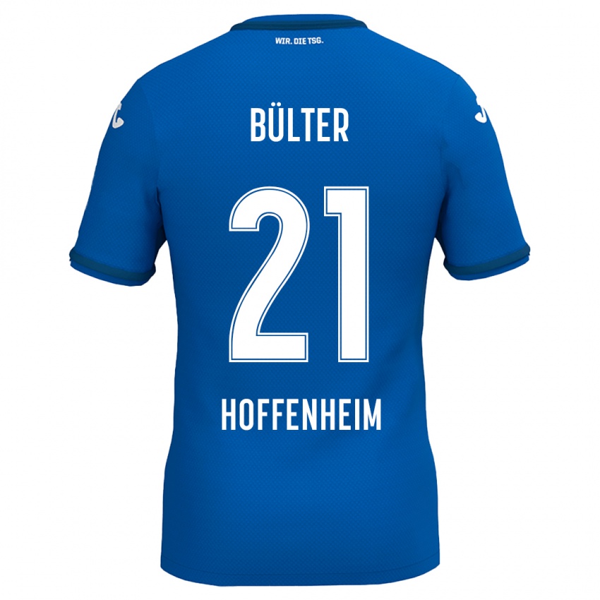 Niño Camiseta Marius Bülter #21 Azul Real 1ª Equipación 2024/25 La Camisa Argentina