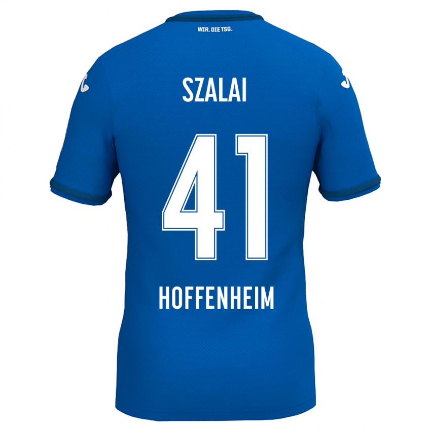 Niño Camiseta Attila Szalai #41 Azul Real 1ª Equipación 2024/25 La Camisa Argentina