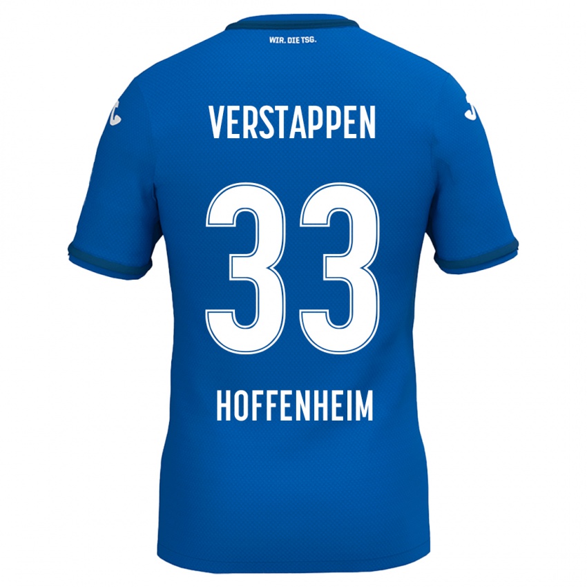 Niño Camiseta Eric Verstappen #33 Azul Real 1ª Equipación 2024/25 La Camisa Argentina