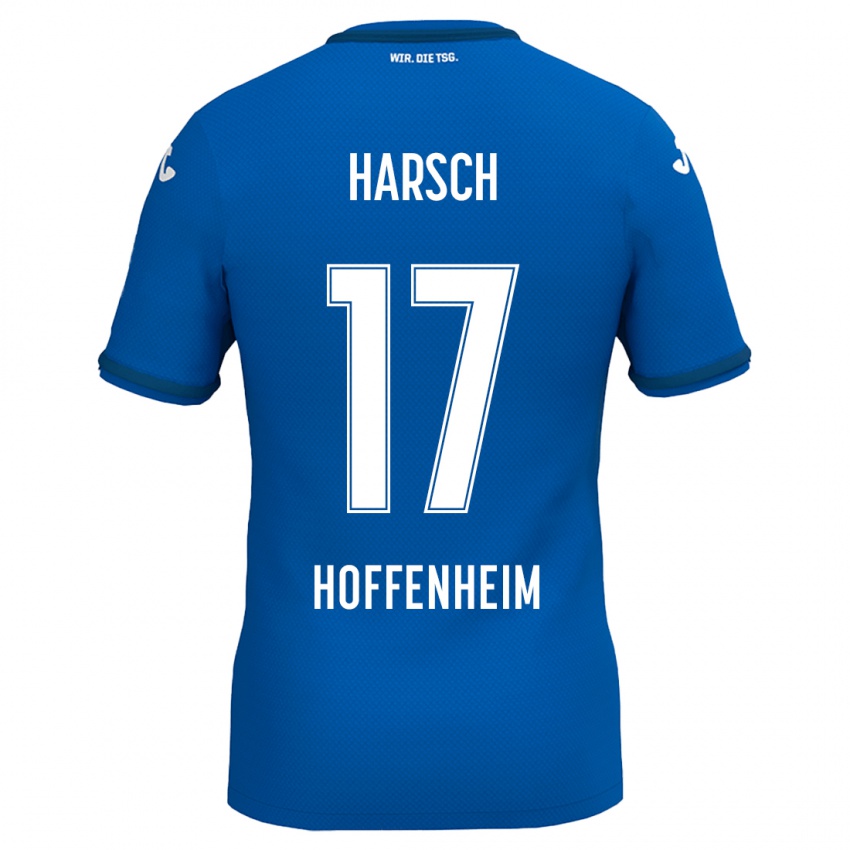 Niño Camiseta Franziska Harsch #17 Azul Real 1ª Equipación 2024/25 La Camisa Argentina