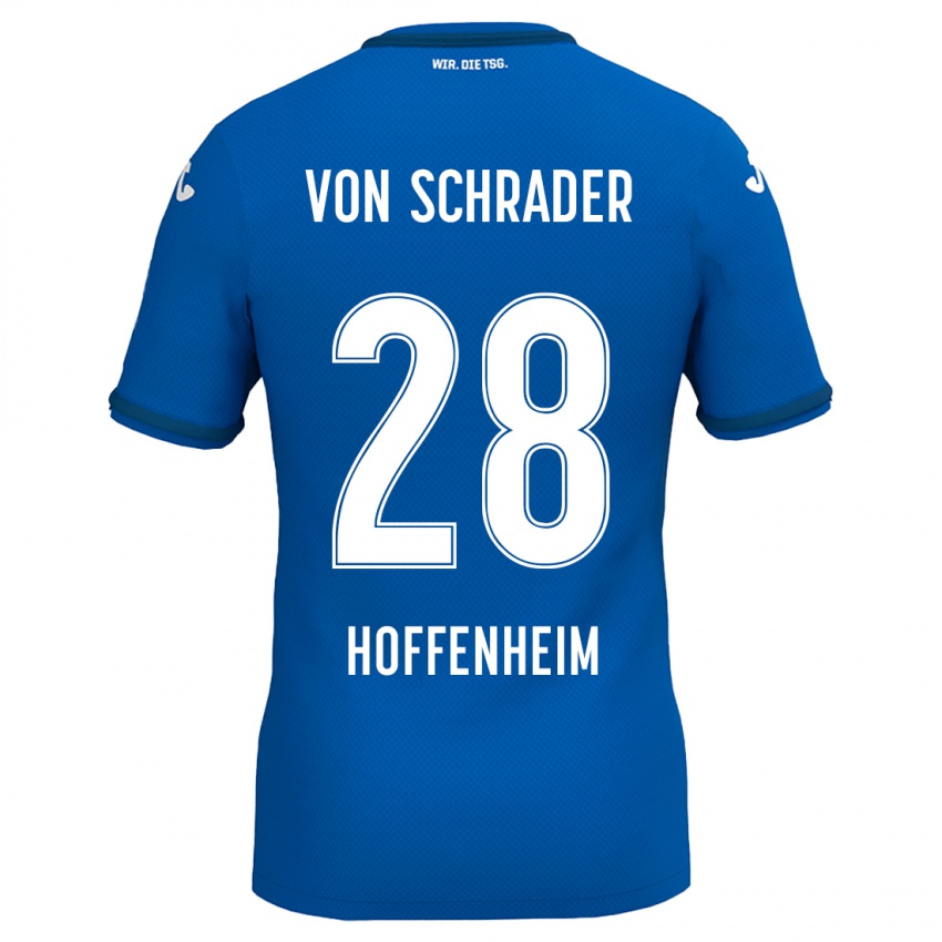 Niño Camiseta Lina Von Schrader #28 Azul Real 1ª Equipación 2024/25 La Camisa Argentina