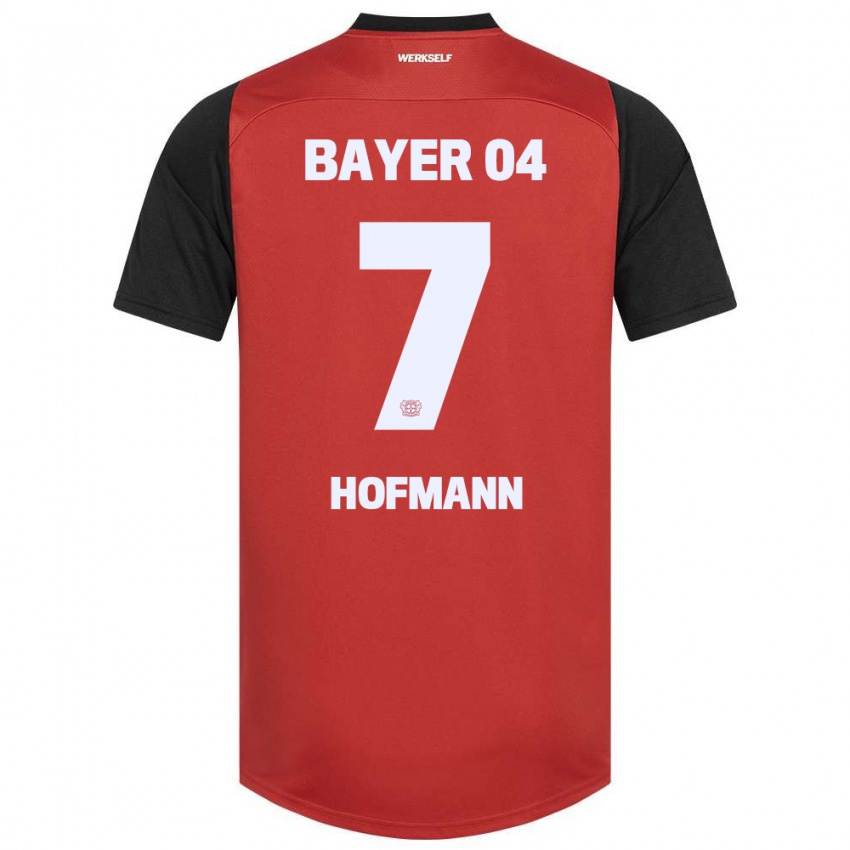 Niño Camiseta Jonas Hofmann #7 Rojo Negro 1ª Equipación 2024/25 La Camisa Argentina