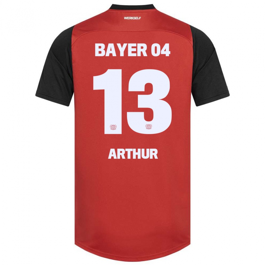 Niño Camiseta Arthur #13 Rojo Negro 1ª Equipación 2024/25 La Camisa Argentina