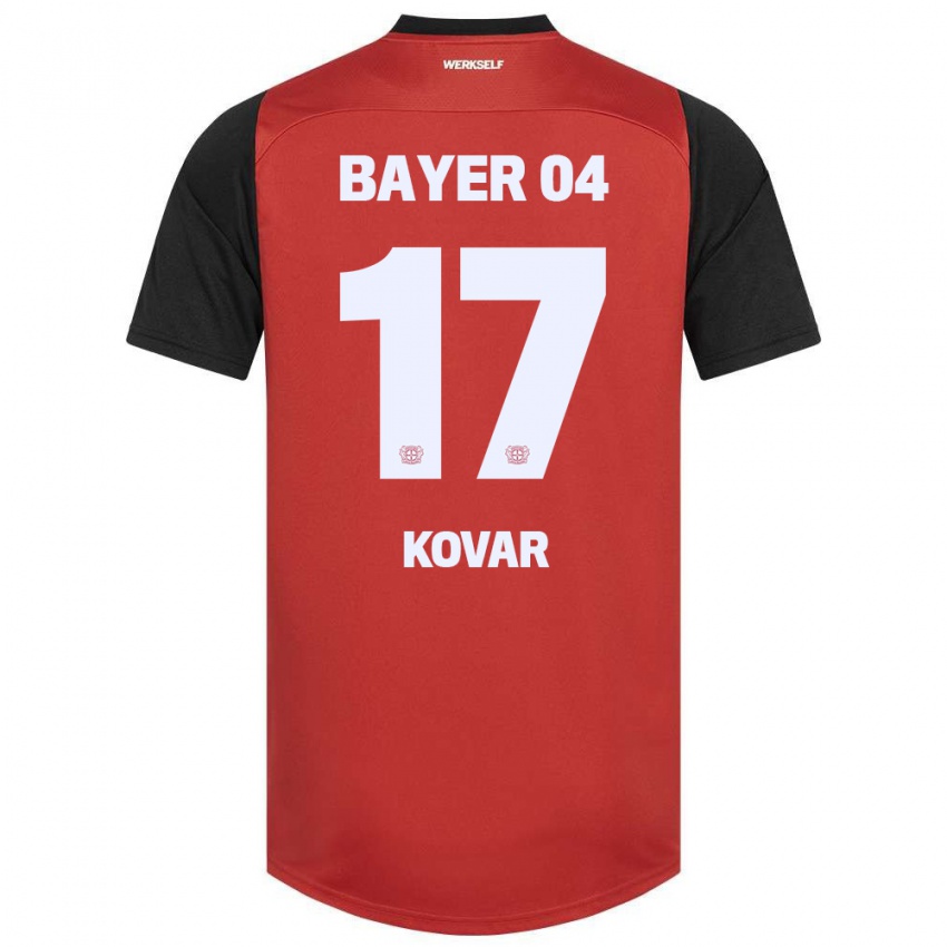 Niño Camiseta Matej Kovar #17 Rojo Negro 1ª Equipación 2024/25 La Camisa Argentina