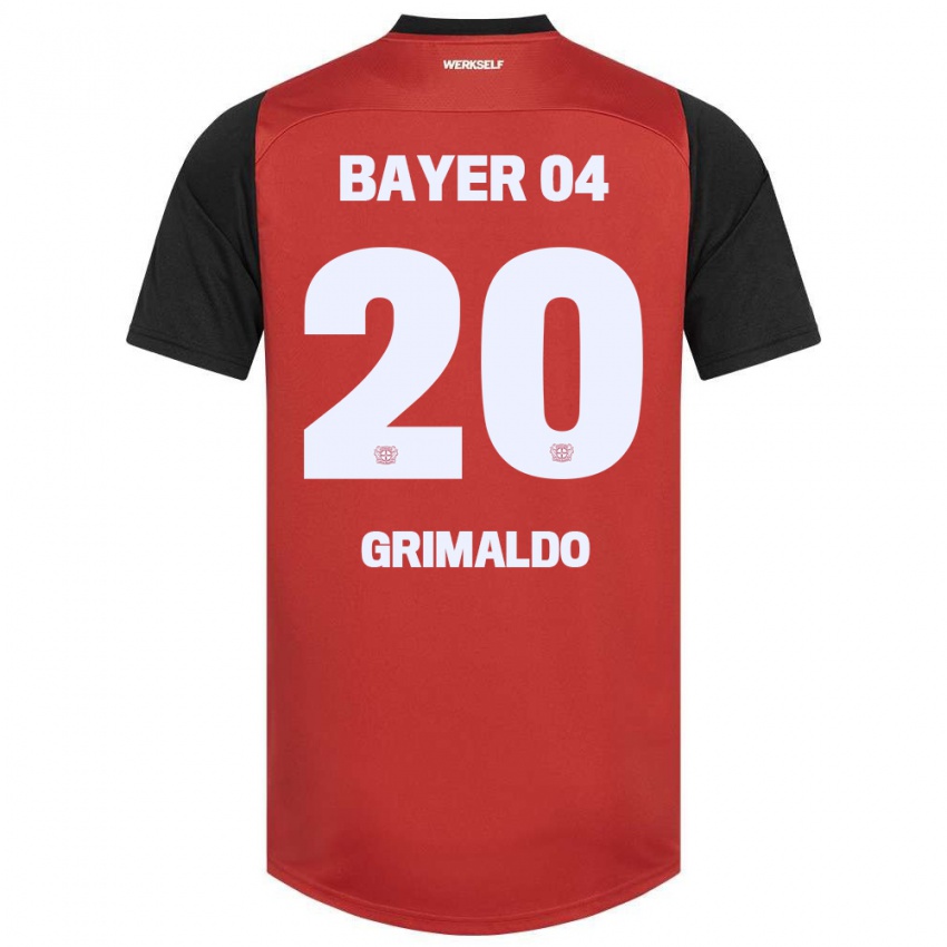 Niño Camiseta Alejandro Grimaldo #20 Rojo Negro 1ª Equipación 2024/25 La Camisa Argentina