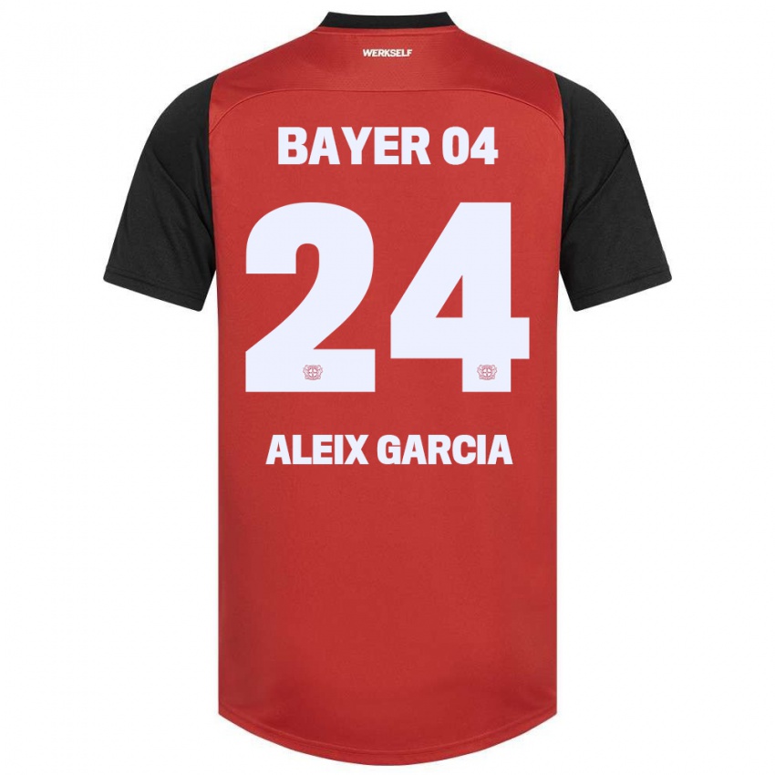 Niño Camiseta Aleix García #24 Rojo Negro 1ª Equipación 2024/25 La Camisa Argentina