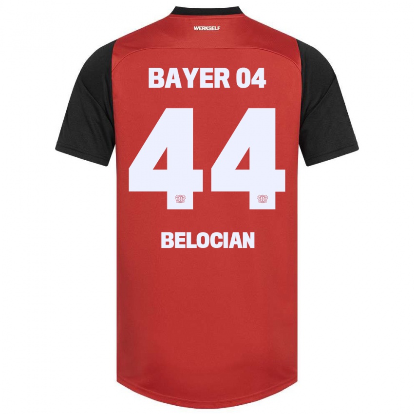 Niño Camiseta Jeanuël Belocian #44 Rojo Negro 1ª Equipación 2024/25 La Camisa Argentina