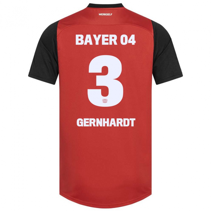 Niño Camiseta Nils Gernhardt #3 Rojo Negro 1ª Equipación 2024/25 La Camisa Argentina