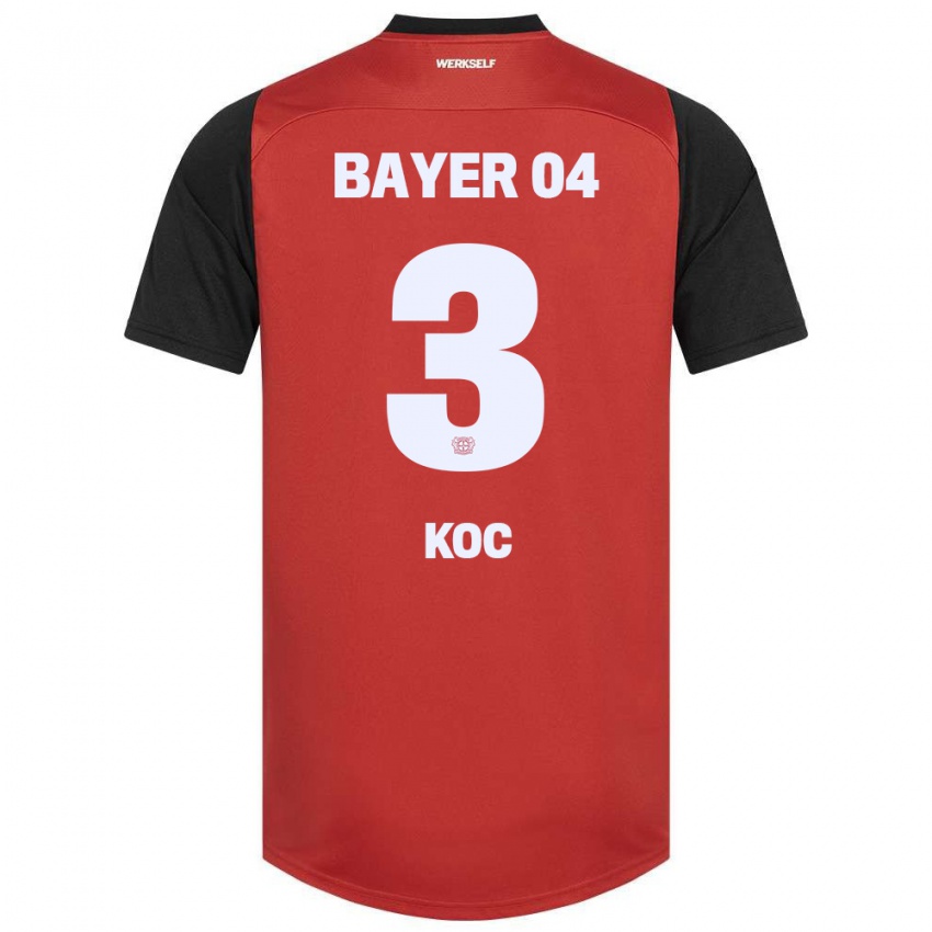 Niño Camiseta Halil Koc #3 Rojo Negro 1ª Equipación 2024/25 La Camisa Argentina