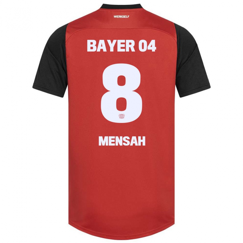 Niño Camiseta Naba Mensah #8 Rojo Negro 1ª Equipación 2024/25 La Camisa Argentina