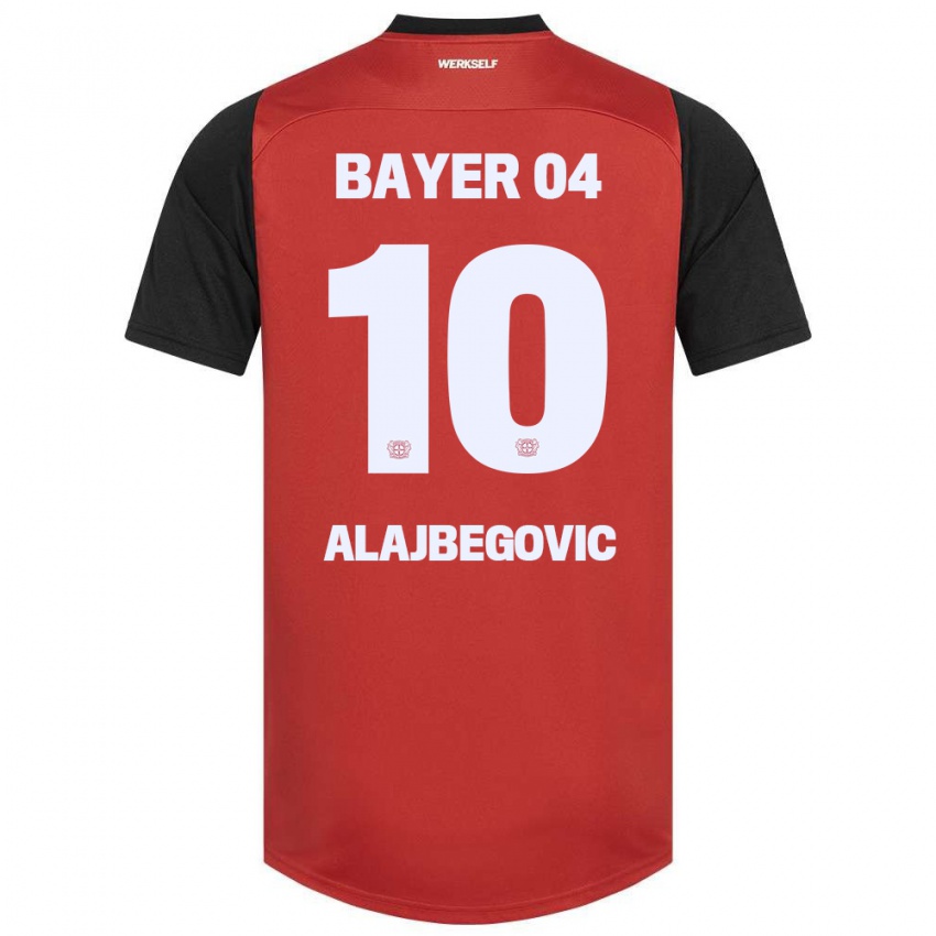 Niño Camiseta Kerim Alajbegovic #10 Rojo Negro 1ª Equipación 2024/25 La Camisa Argentina