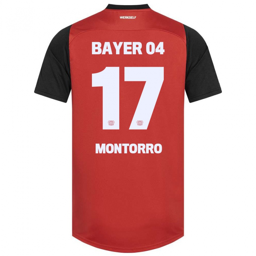 Niño Camiseta Josuè Montorro #17 Rojo Negro 1ª Equipación 2024/25 La Camisa Argentina