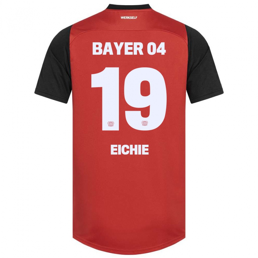 Niño Camiseta Isaiah Eichie #19 Rojo Negro 1ª Equipación 2024/25 La Camisa Argentina