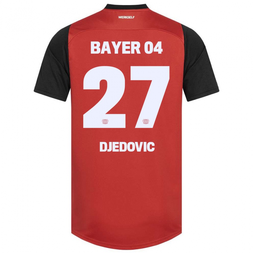 Niño Camiseta Seldin Djedovic #27 Rojo Negro 1ª Equipación 2024/25 La Camisa Argentina