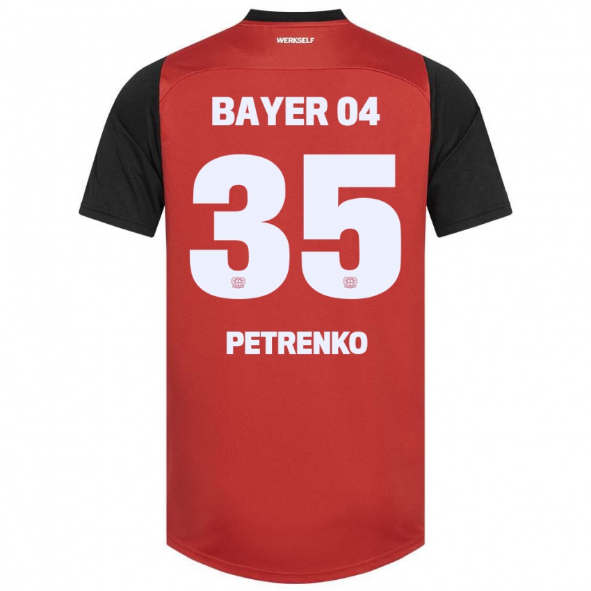 Niño Camiseta Oleksandr Petrenko #35 Rojo Negro 1ª Equipación 2024/25 La Camisa Argentina