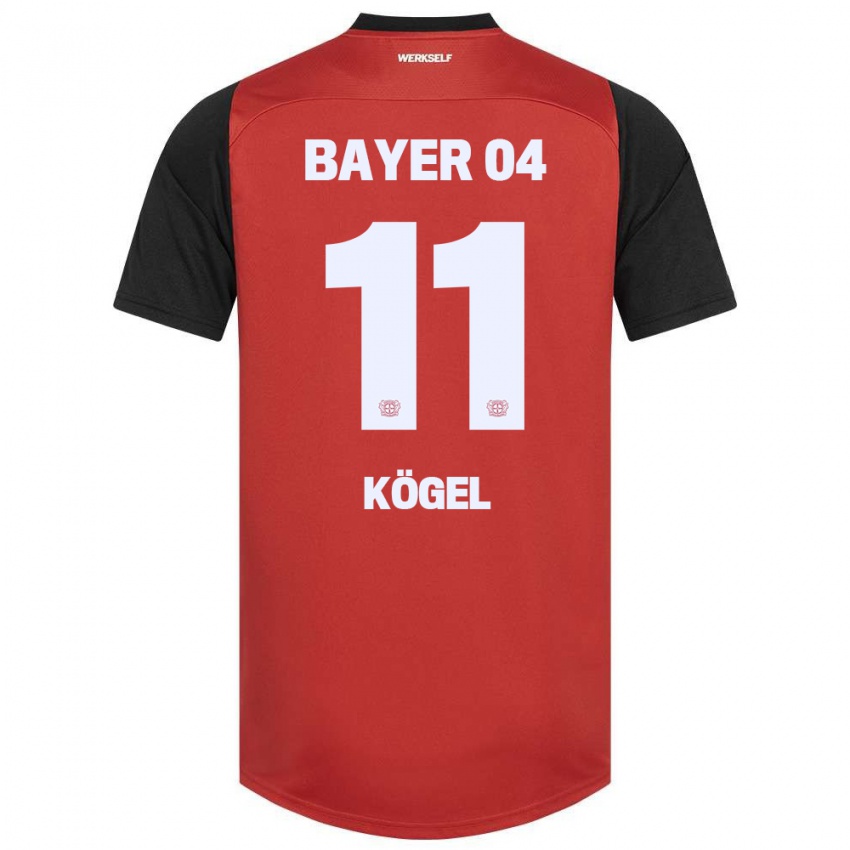 Niño Camiseta Kristin Kögel #11 Rojo Negro 1ª Equipación 2024/25 La Camisa Argentina