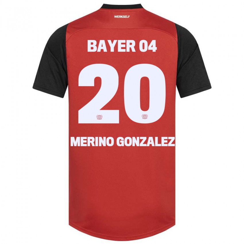 Niño Camiseta Estrella Merino Gonzalez #20 Rojo Negro 1ª Equipación 2024/25 La Camisa Argentina