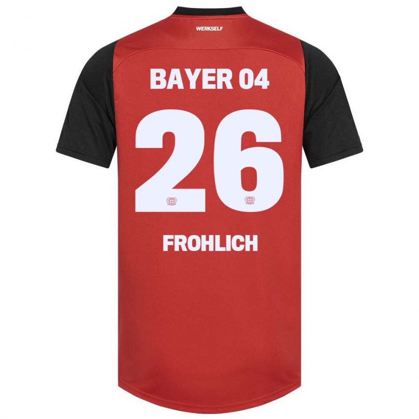 Niño Camiseta Clara Fröhlich #26 Rojo Negro 1ª Equipación 2024/25 La Camisa Argentina