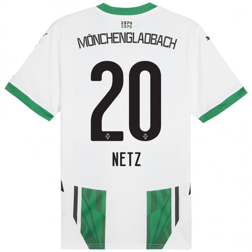 Niño Camiseta Luca Netz #20 Blanco Verde 1ª Equipación 2024/25 La Camisa Argentina