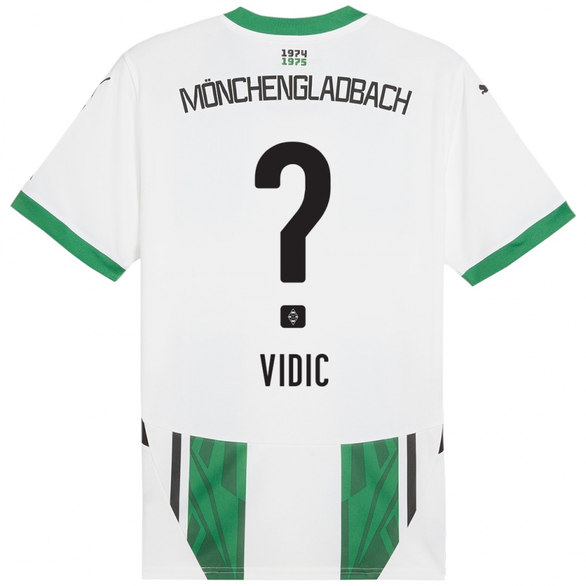 Niño Camiseta Nico Vidic #0 Blanco Verde 1ª Equipación 2024/25 La Camisa Argentina