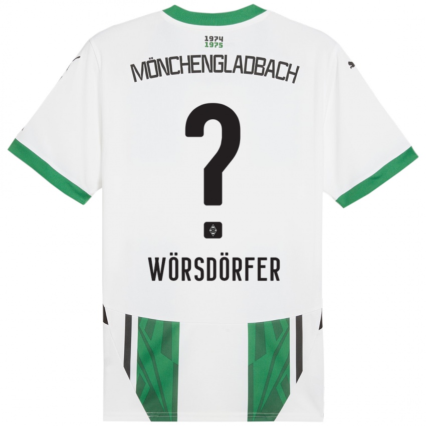 Niño Camiseta Len Wörsdörfer #0 Blanco Verde 1ª Equipación 2024/25 La Camisa Argentina